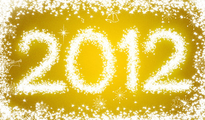 2012 Happy New Year on Gold
