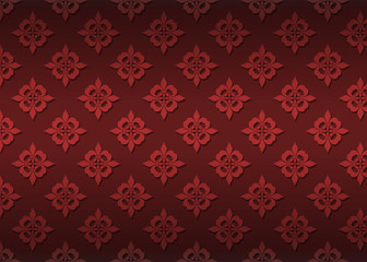 Красный фон из цветочного узора