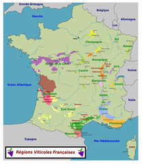 Cartes dev vins de France
