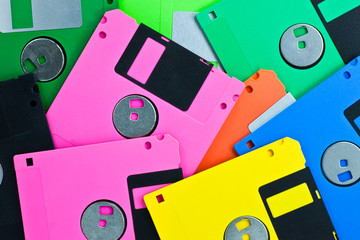 colorful Diskettes background