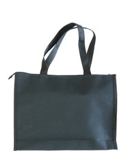 black shopping bag on white background