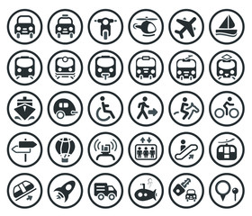 Transportation vector icons set