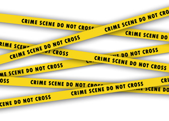 Crime Scene Tape on white