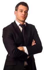 businessman with crossed arms.