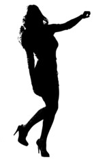 Fototapeta na wymiar silhouette of woman