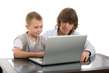 Elder and younger brothers for a laptop