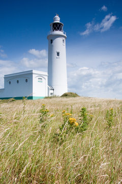 Lighthouse at  Hurst point, Hampshire England