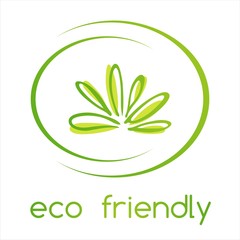 water lily , green Eco friendly business logo design