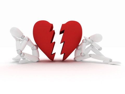 Manichino3D Cuore Spezzato seduti