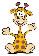 Fototapeta premium Sitting Giraffe