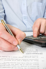 businessman working with documents