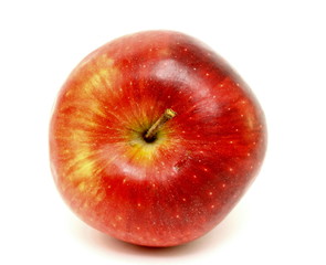 Fototapeta na wymiar Juicy beautiful apple on white background