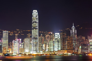Fototapeta na wymiar Hong Kong skyline night