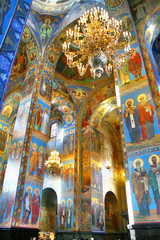 Fototapeta na wymiar Kościół Zbawiciela na Krwi rozlane w Sankt Petersburgu, Rosja