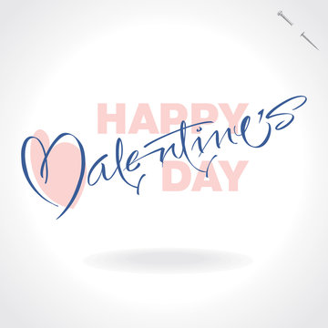 valentines hand lettering (vector)