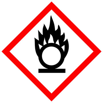 Schild Gefahrgut - Flamme &uuml;ber einem Kreis