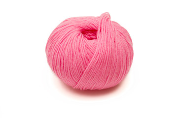 Pink ball on a white background