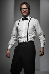 Fototapeta premium Handsome man wearing suit