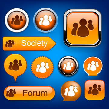 Forum high-detailed modern buttons.