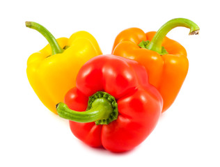 Three ripe sweet peppers