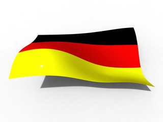 3d illustration of the Germany flag that waves with wind