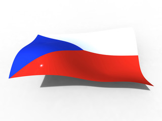 Czechoslovakia flag that waves with wind