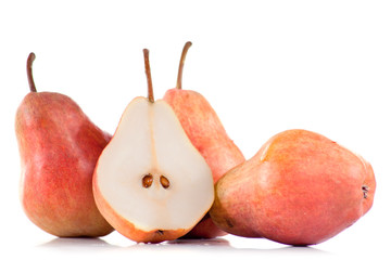 poires sur fond blanc