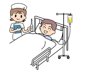 Nurse patient and reception