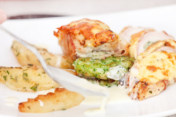 meat with vegetables