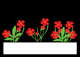 red flowers