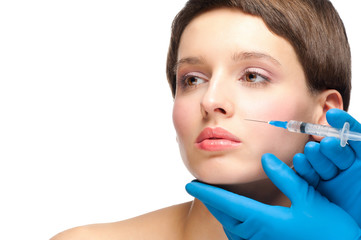 Cosmetic injection with syringe