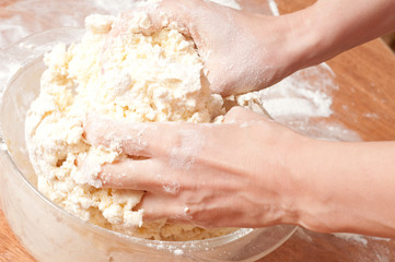 Freshly prepared bread dough