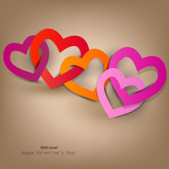 Gift card. Valentine's Day. Vector background