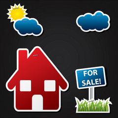 Fototapeta premium House sale advertising
