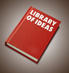 red hardback book cover isolated