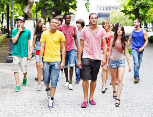 Obraz premium Group of people outdoors.