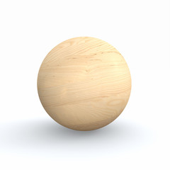 Holzkugel - Birke geschält