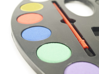 Palette with paints