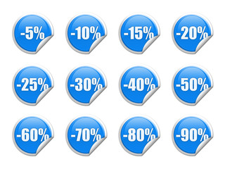 Blue sale stickers