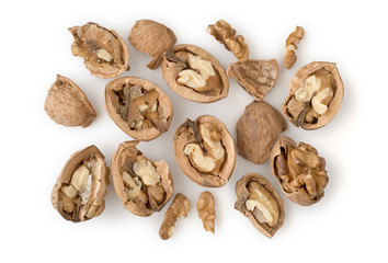 Walnuts Isolated on White