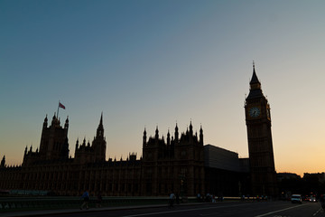Fototapeta na wymiar Parlament und blickte in London
