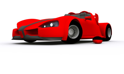 Fototapeta na wymiar Izolowane 3D świadczonych sportowy samochód koncepcyjny