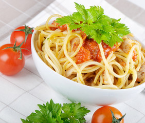 Italian pasta with vegetables