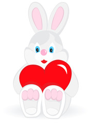 bunny with heart