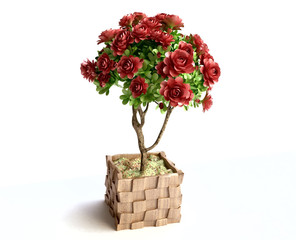 3D House Plant, Beautiful Roses