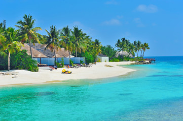 Maldives white beach