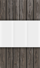 wooden board with paper. background with place for your text