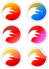 Rainbow ball with a white stripe from the brush