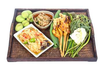 Papaya salad and local food 