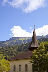 Fototapeta na wymiar Old Church in Interlaken, Switzerland